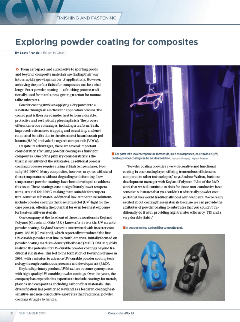 Artículos | Keyland Polymer UV Cured Powder Coatings
